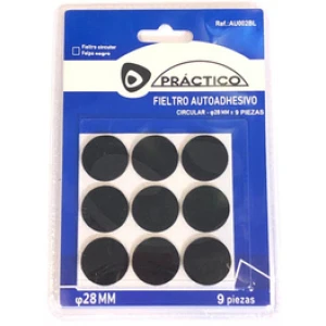 Protector para muebles. Redondo Negro