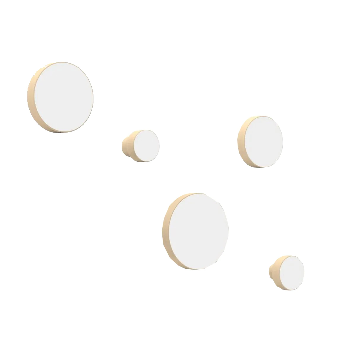 Perchero circular 55/65/95/115/135 mm Blanco